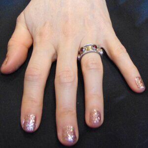 Garnet Spinning Meditation Ring